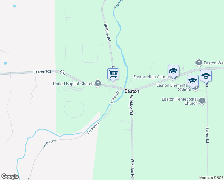 map of restaurants, bars, coffee shops, grocery stores, and more near 83 Center Road in Easton