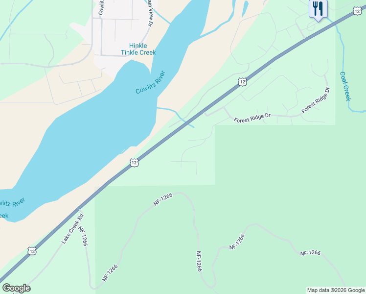 map of restaurants, bars, coffee shops, grocery stores, and more near 161 Summit Drive in Randle