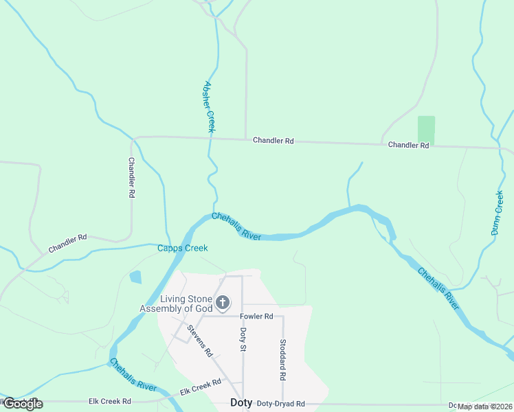 map of restaurants, bars, coffee shops, grocery stores, and more near 499 Chandler Road in Chehalis