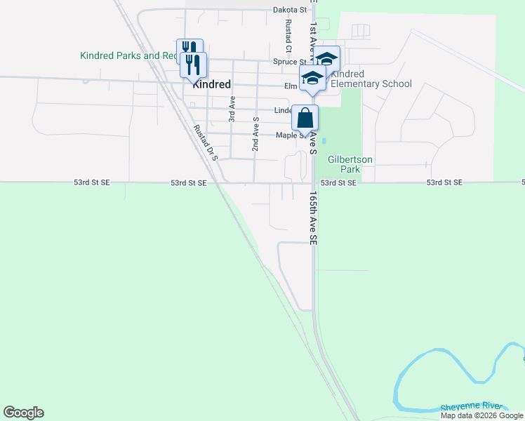 map of restaurants, bars, coffee shops, grocery stores, and more near 211 Hackberry Court in Kindred