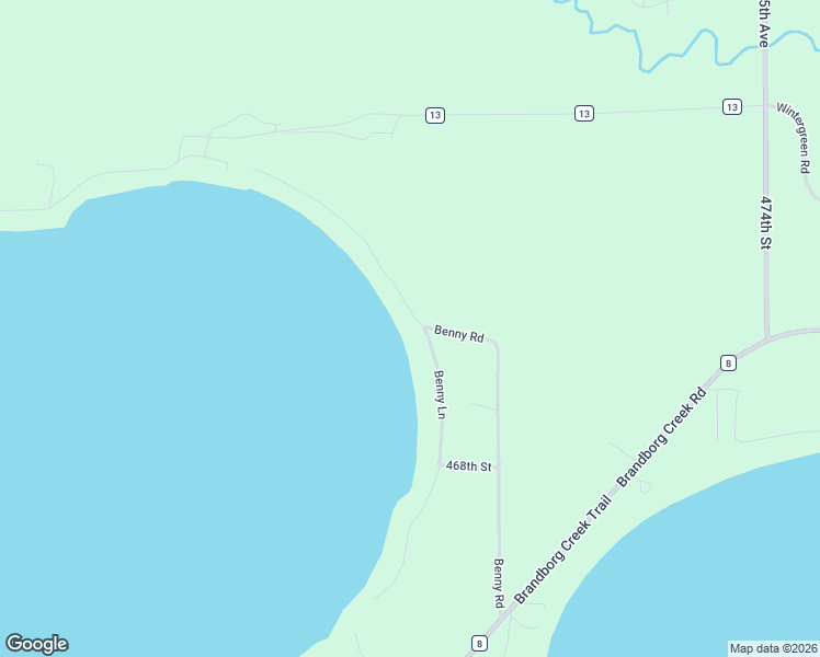 map of restaurants, bars, coffee shops, grocery stores, and more near 47015 Benny Lane in Perham