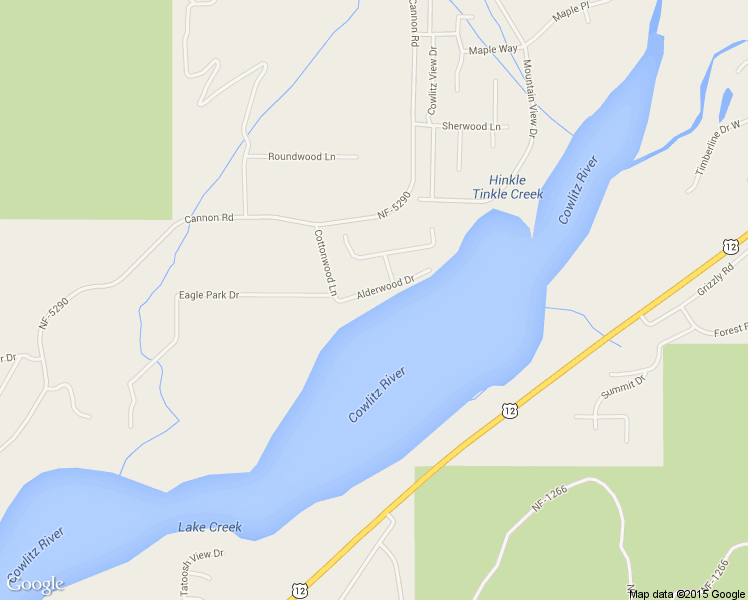 map of restaurants, bars, coffee shops, grocery stores, and more near 116 Alderwood Drive in Packwood
