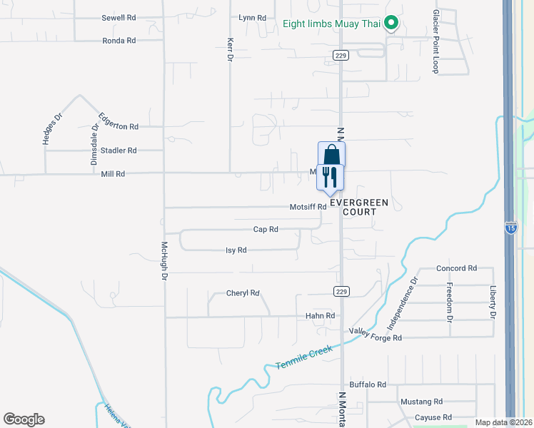 map of restaurants, bars, coffee shops, grocery stores, and more near 1015 Motsiff Rd in Helena