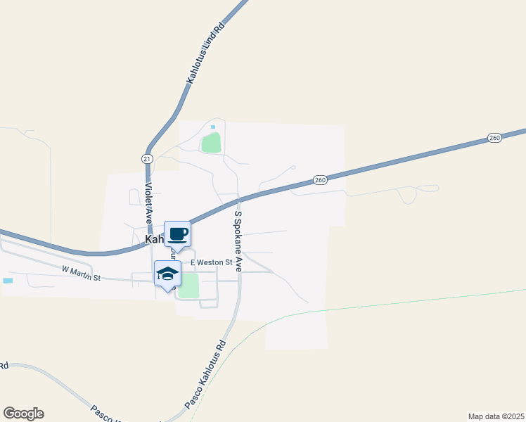 map of restaurants, bars, coffee shops, grocery stores, and more near in Kahlotus