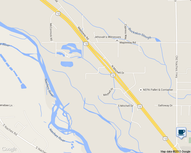 map of restaurants, bars, coffee shops, grocery stores, and more near 220 Mitchell Place in Yakima