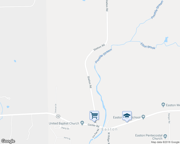 map of restaurants, bars, coffee shops, grocery stores, and more near 101 Station Road in Easton