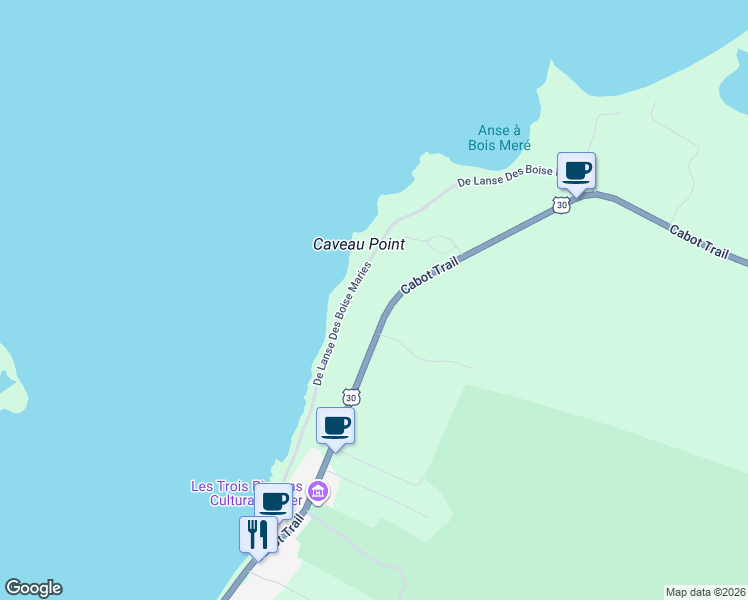 map of restaurants, bars, coffee shops, grocery stores, and more near 15715 Cabot Trail in Petit Étang