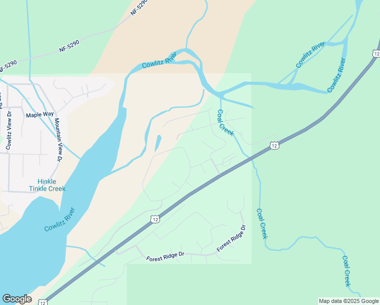 map of restaurants, bars, coffee shops, grocery stores, and more near 102 Cascade Drive in Packwood