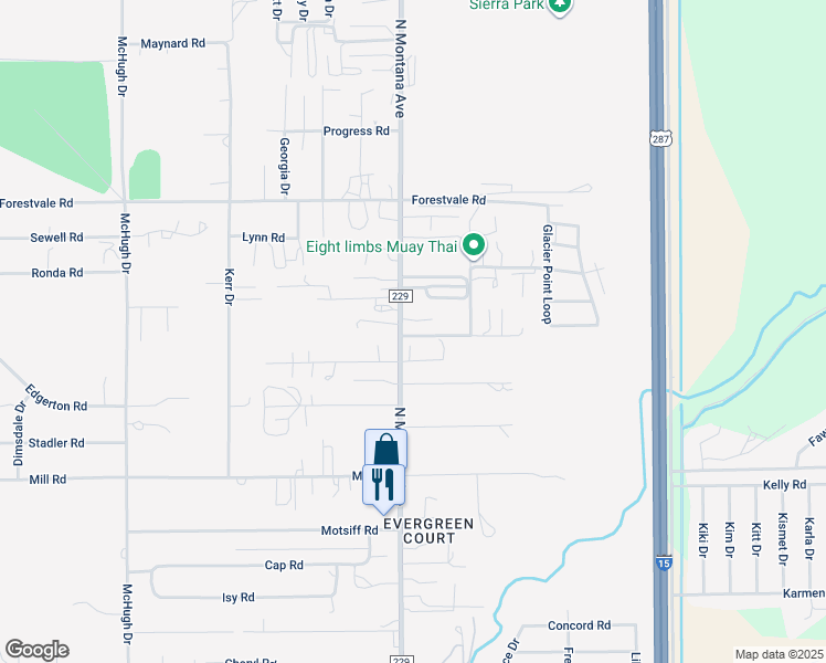 map of restaurants, bars, coffee shops, grocery stores, and more near 5305 North Montana Avenue in Helena