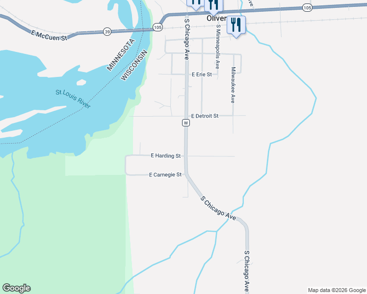 map of restaurants, bars, coffee shops, grocery stores, and more near 3148 South Chicago Avenue in Superior