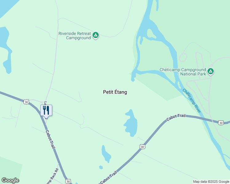 map of restaurants, bars, coffee shops, grocery stores, and more near in Petit Étang