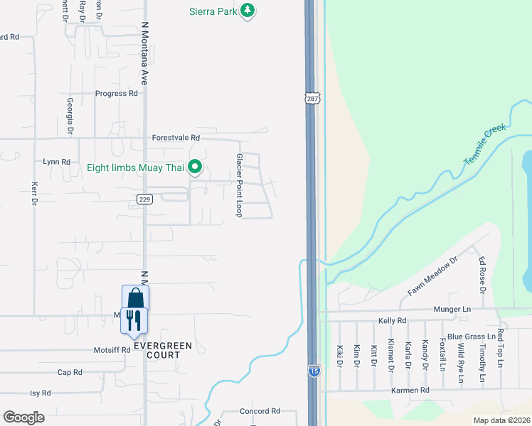 map of restaurants, bars, coffee shops, grocery stores, and more near 5329 Glacier Point Loop in Helena