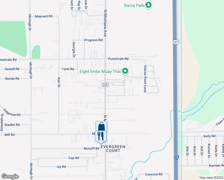 map of restaurants, bars, coffee shops, grocery stores, and more near 5305 North Montana Avenue in Helena