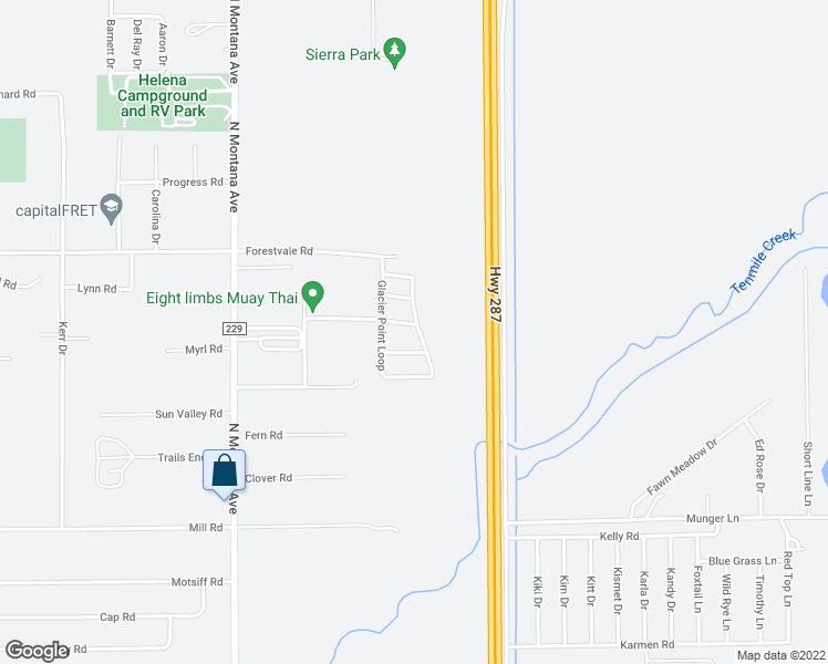map of restaurants, bars, coffee shops, grocery stores, and more near 1491 Valley Speedway Road in Helena