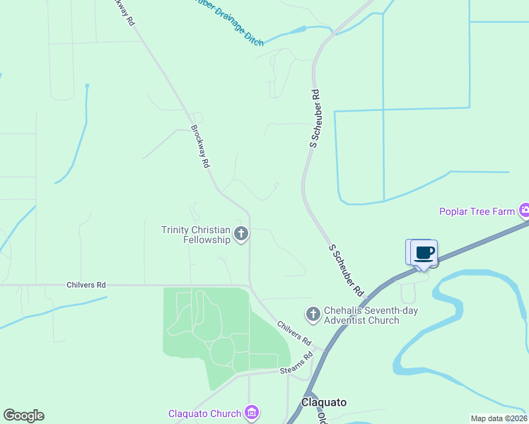 map of restaurants, bars, coffee shops, grocery stores, and more near 140 Brockway Road in Chehalis
