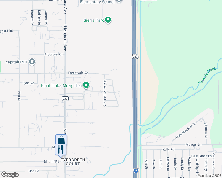 map of restaurants, bars, coffee shops, grocery stores, and more near 1491 Valley Speedway Road in Helena