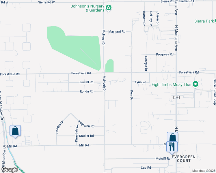 map of restaurants, bars, coffee shops, grocery stores, and more near 5339-5345 McHugh Dr in Helena