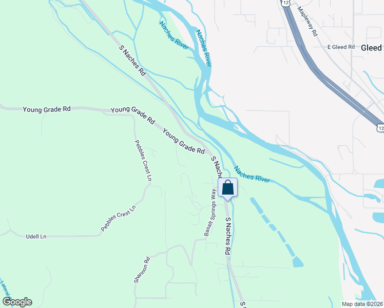 map of restaurants, bars, coffee shops, grocery stores, and more near 140 Echo Glenn Place in Yakima