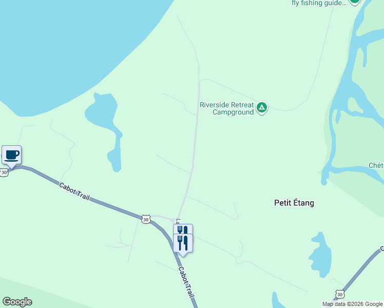 map of restaurants, bars, coffee shops, grocery stores, and more near 145 Lapointe Road in Petit Étang