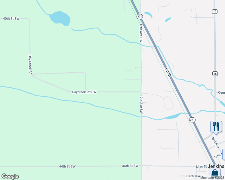 map of restaurants, bars, coffee shops, grocery stores, and more near 1354 Haycreek Road Southwest in Pine River