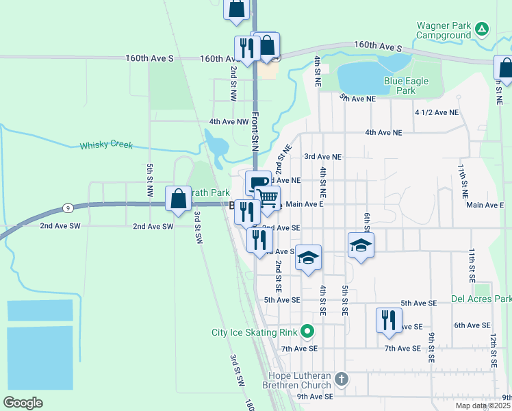 map of restaurants, bars, coffee shops, grocery stores, and more near in Barnesville