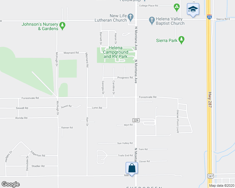 map of restaurants, bars, coffee shops, grocery stores, and more near 1075 Forestvale Road in Helena