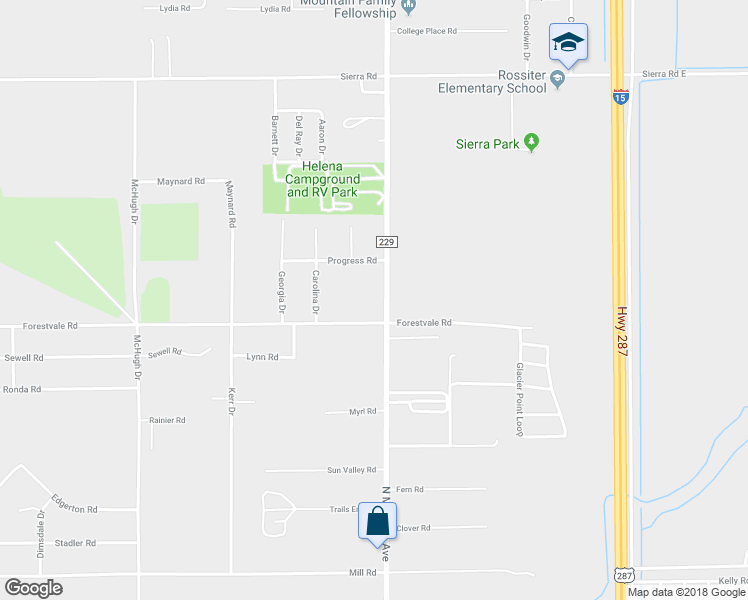 map of restaurants, bars, coffee shops, grocery stores, and more near 5550 North Montana Avenue in Helena