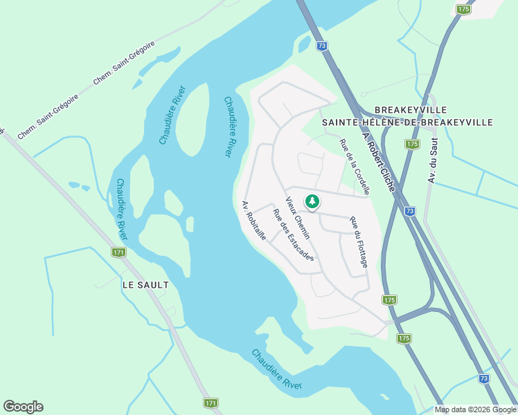 map of restaurants, bars, coffee shops, grocery stores, and more near 74 Rue des Estacades in Lévis
