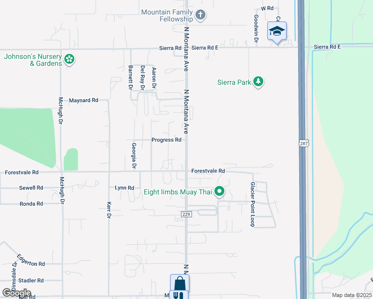 map of restaurants, bars, coffee shops, grocery stores, and more near 5568 North Montana Avenue in Helena