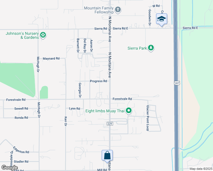 map of restaurants, bars, coffee shops, grocery stores, and more near 5568-5570 North Montana Avenue in Helena