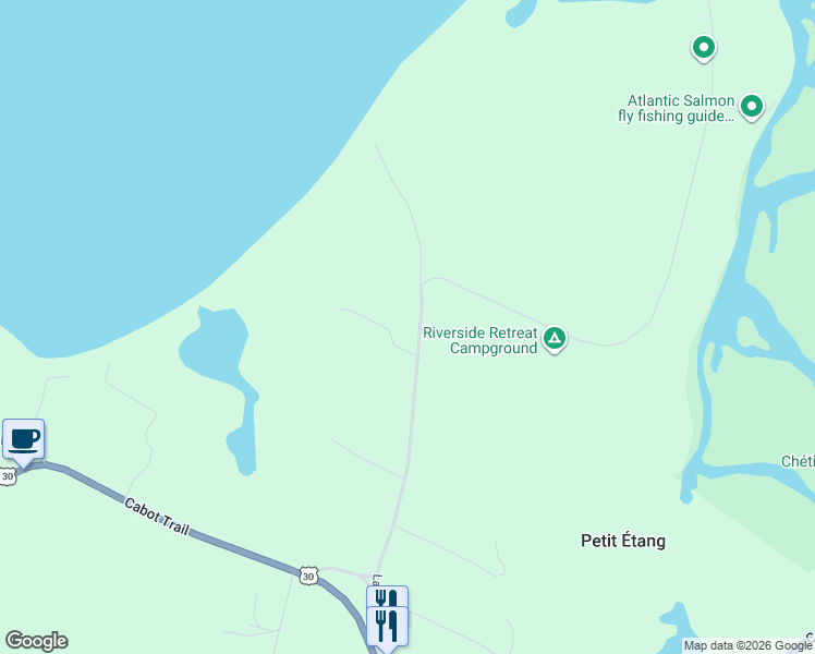 map of restaurants, bars, coffee shops, grocery stores, and more near 207 Lapointe Road in Petit Étang