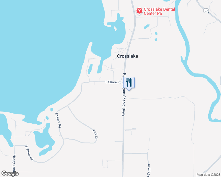 map of restaurants, bars, coffee shops, grocery stores, and more near 13697 East Shore Court in Crosslake