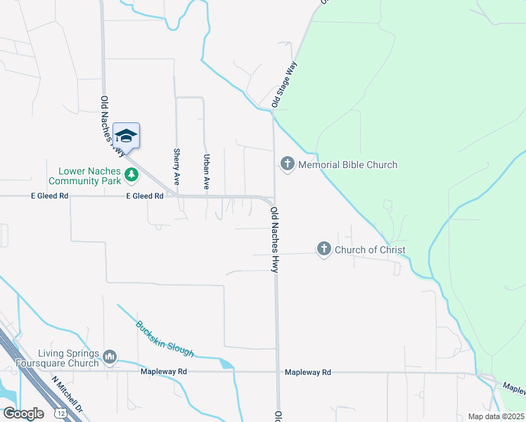 map of restaurants, bars, coffee shops, grocery stores, and more near 1273-1299 Old Naches Hwy in Yakima
