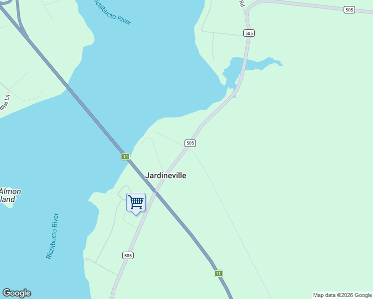 map of restaurants, bars, coffee shops, grocery stores, and more near 5709 New Brunswick 505 in Jardineville