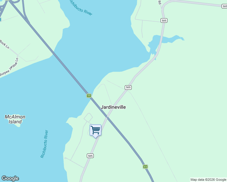 map of restaurants, bars, coffee shops, grocery stores, and more near 5709 New Brunswick 505 in Jardineville
