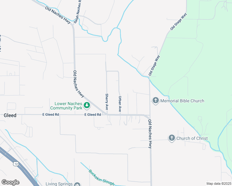 map of restaurants, bars, coffee shops, grocery stores, and more near 170 Urban Ave in Naches