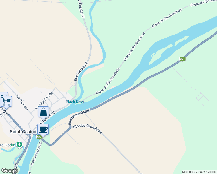 map of restaurants, bars, coffee shops, grocery stores, and more near 720 Chemin de l'Île Grandbois in Saint-Casimir
