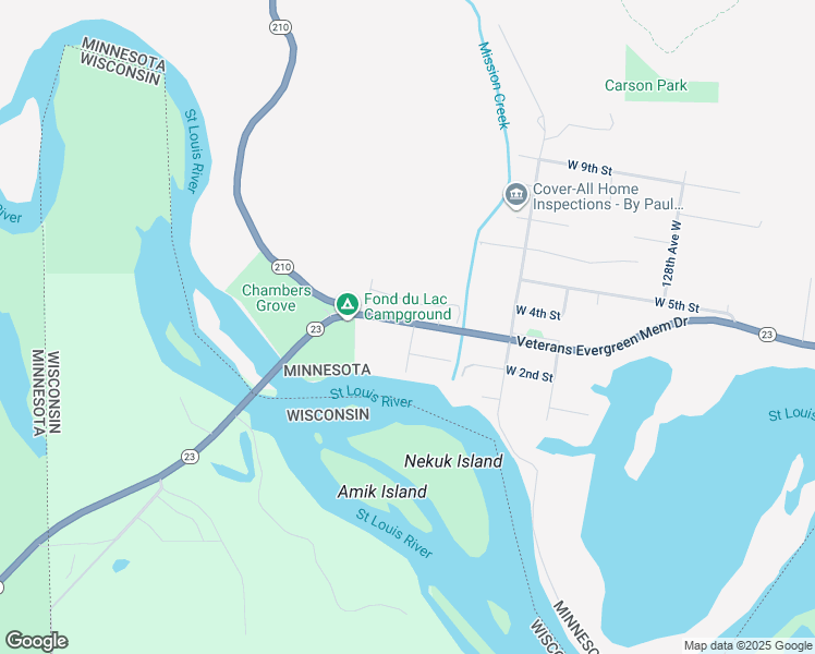map of restaurants, bars, coffee shops, grocery stores, and more near 13308 West 3rd Street in Duluth