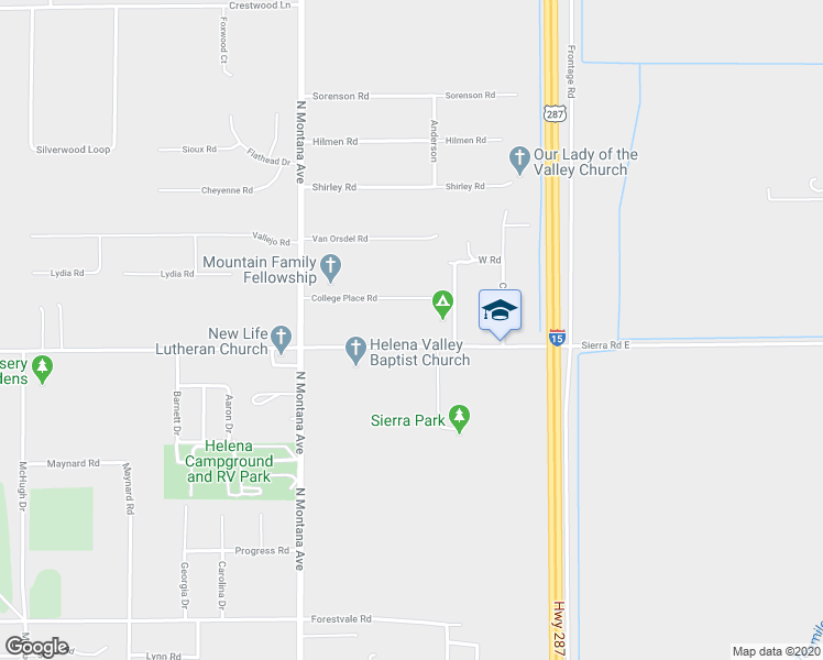 map of restaurants, bars, coffee shops, grocery stores, and more near 1354 Sierra Road East in Helena