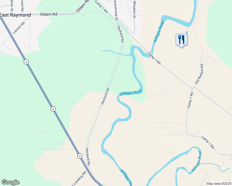 map of restaurants, bars, coffee shops, grocery stores, and more near 2133 Heckard Road in Raymond