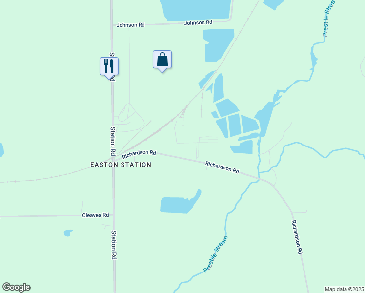 map of restaurants, bars, coffee shops, grocery stores, and more near 319 Richardson Road in Easton