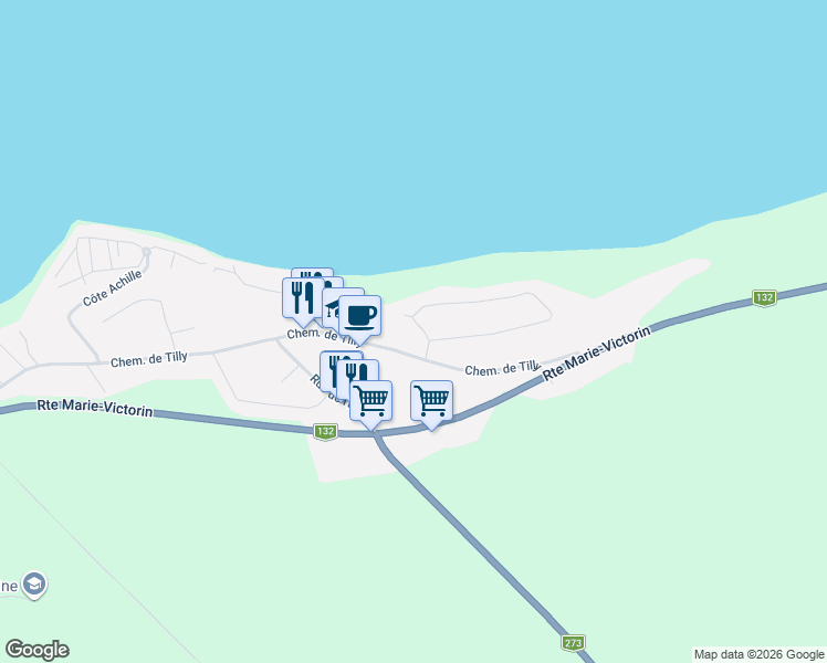 map of restaurants, bars, coffee shops, grocery stores, and more near 878 Rue Lambert in Saint-Antoine-de-Tilly