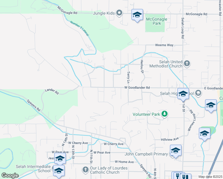 map of restaurants, bars, coffee shops, grocery stores, and more near 898-960 W Goodlander Rd in Selah