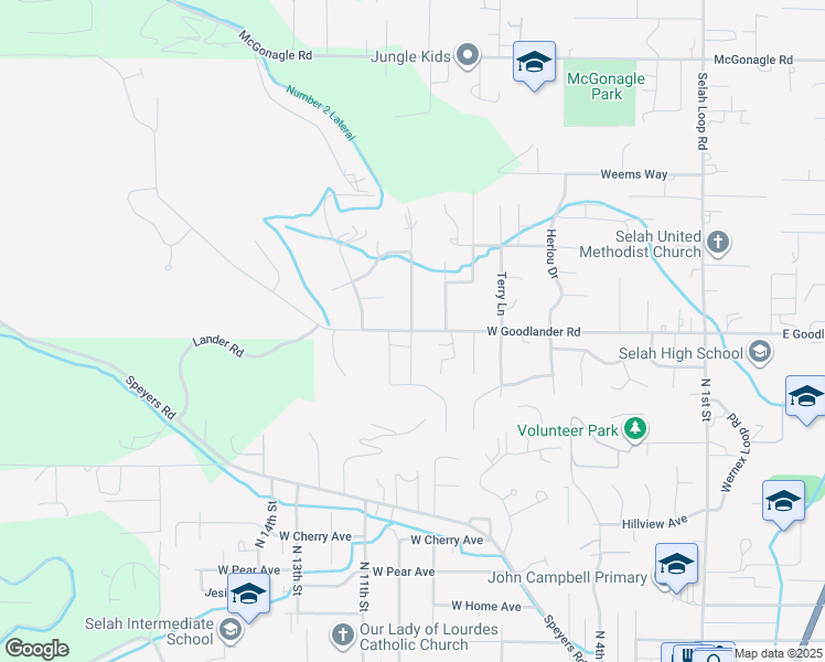 map of restaurants, bars, coffee shops, grocery stores, and more near 960 West Goodlander Road in Selah