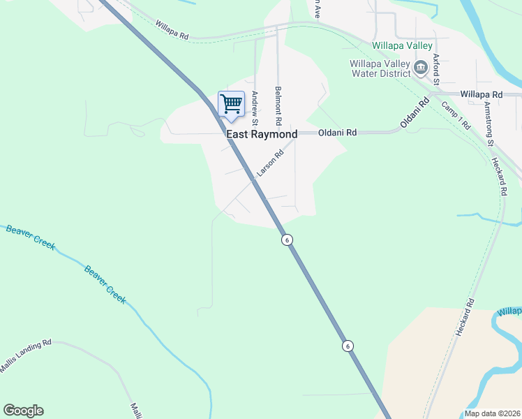 map of restaurants, bars, coffee shops, grocery stores, and more near 384 Washington 6 in Raymond