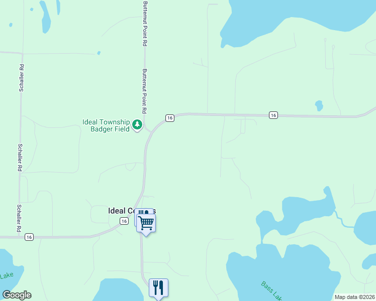 map of restaurants, bars, coffee shops, grocery stores, and more near 10065 County Road 16 in Pequot Lakes