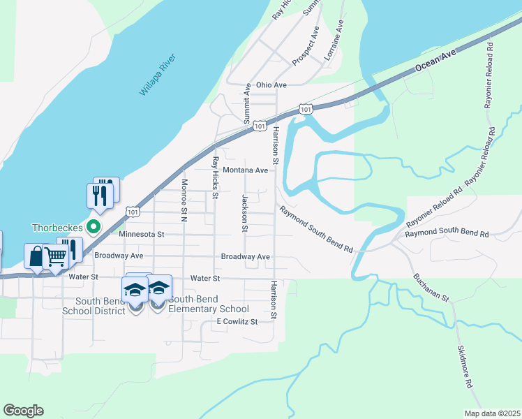 815 California Street, Raymond WA Walk Score