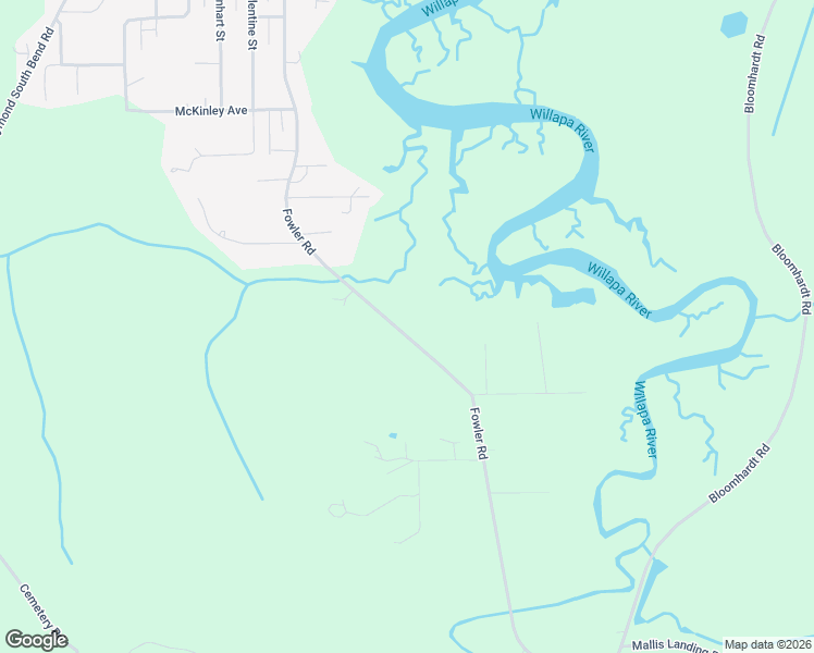 map of restaurants, bars, coffee shops, grocery stores, and more near 1639 Fowler Road in Raymond