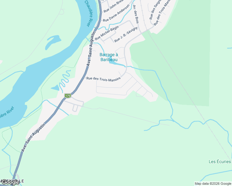 map of restaurants, bars, coffee shops, grocery stores, and more near 33 Rue de l'Oiselet in Lévis