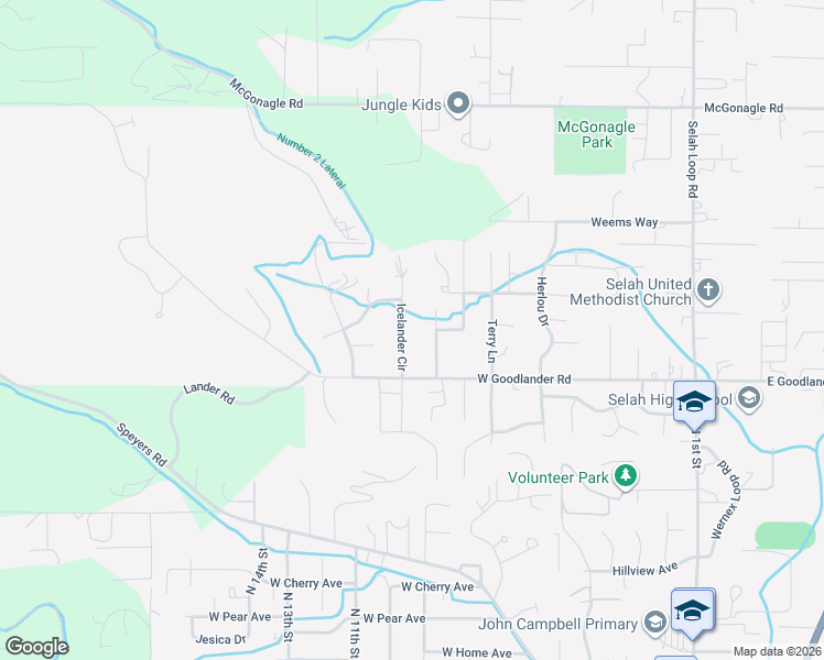 map of restaurants, bars, coffee shops, grocery stores, and more near 909 Goodlander Circle in Selah